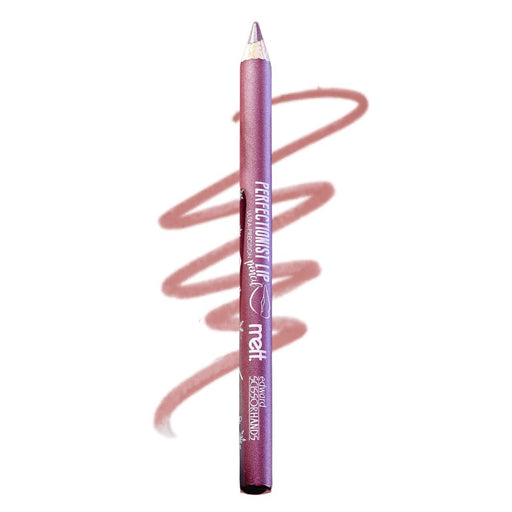 Melt Cosmetics Perfectionist Lip Pencil We're Not Sheep with swatch behind