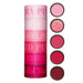Melt Cosmetics Petite Stack Ultra Pinks. Top Down POV for individual shades to the right of the stack