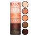 Melt Cosmetics Petite Stack Warm Browns. Top Down POV for individual shades to the right of the stack