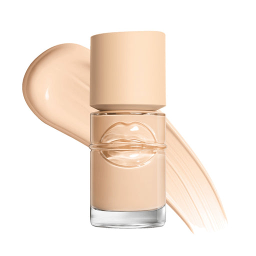 Make Up For Ever Balancing and Perfecting Liquid Foundation 100N Canvas with swatch behind