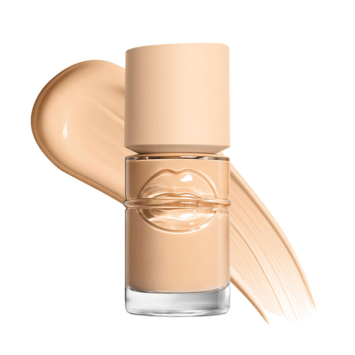 Make Up For Ever Balancing and Perfecting Liquid Foundation 103N Cotton with swatch behind