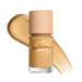 Make Up For Ever Balancing and Perfecting Liquid Foundation 214WO Sand with swatch behind