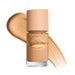 Make Up For Ever Balancing and Perfecting Liquid Foundation 222N Sunstone with swatch behind