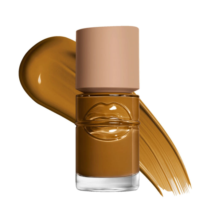 Make Up For Ever Balancing and Perfecting Liquid Foundation 362WO Ochre with swatch behind