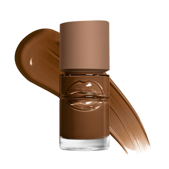 Make Up For Ever Balancing and Perfecting Liquid Foundation 473N Teak with swatch behind