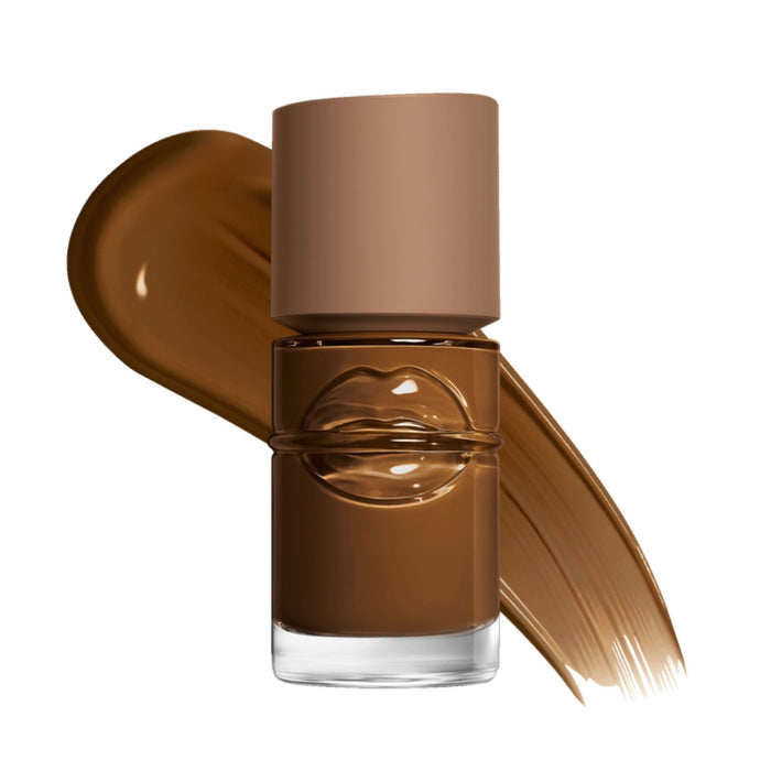 Make Up For Ever Balancing and Perfecting Liquid Foundation 474WO Bronze with swatch behind