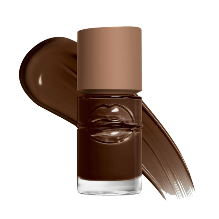 Make Up For Ever Balancing and Perfecting Liquid Foundation 479N Onyx with swatch behind
