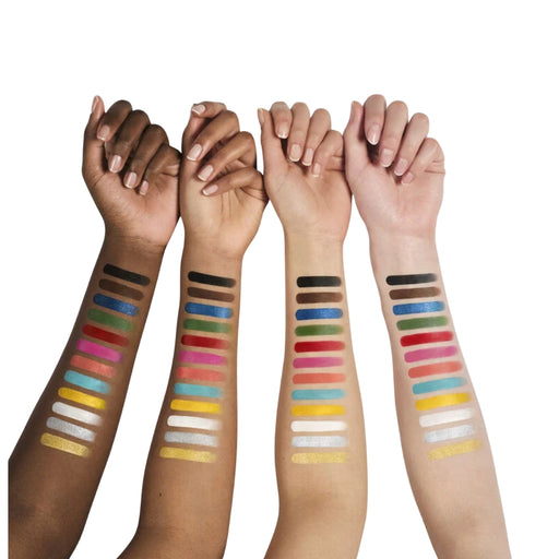Make Up For Ever Artist Color Palette - Universal arm swatches on four different skintones.