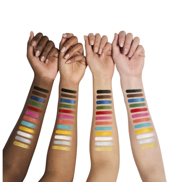 Make Up For Ever Artist Color Palette - Universal arm swatches on four different skintones.