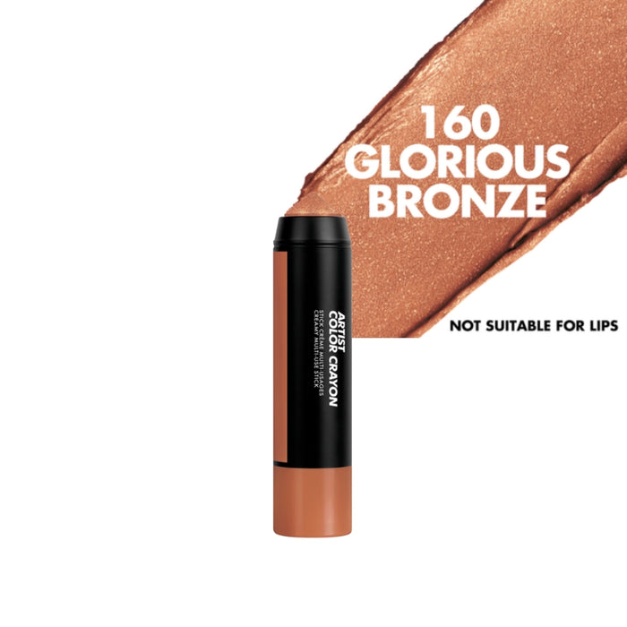 Make up for ever artist color crayon with a swatch and name of the shade - 160 Glorious Bronze