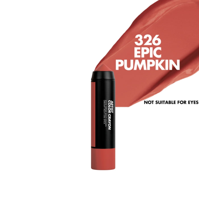 Make up for ever artist color crayon with a swatch and name of the shade - 326 Epic Pumpkin