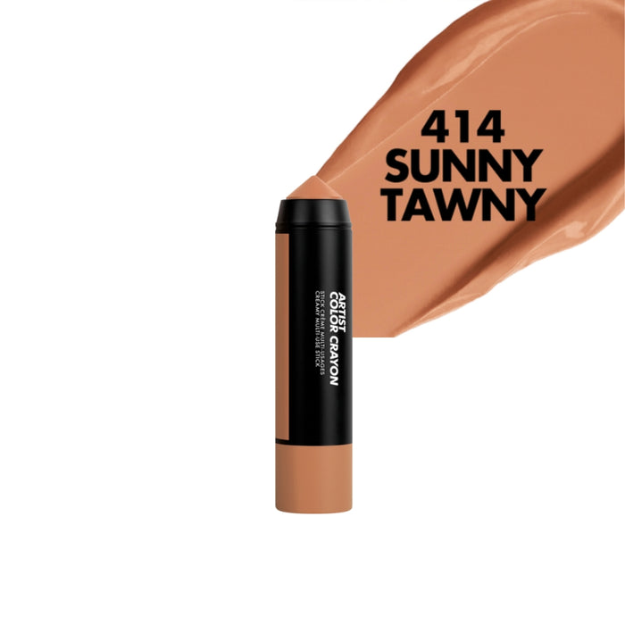 Make up for ever artist color crayon with a swatch and name of the shade - 414 Sunny Tawny