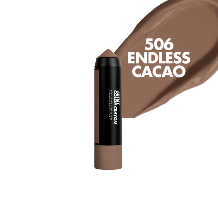 Make up for ever artist color crayon with a swatch and name of the shade - 506 Endless Cacao