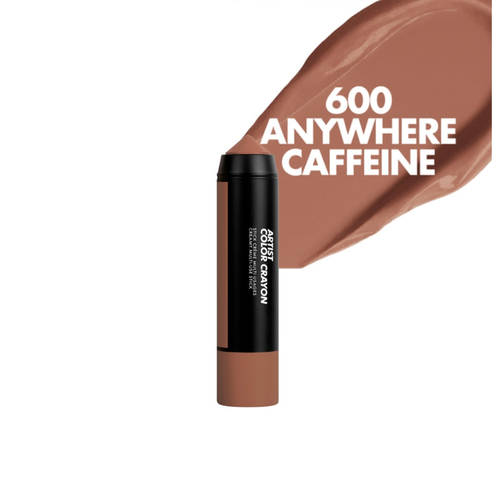 Make up for ever artist color crayon with a swatch and name of the shade - 600 Anywhere Caffeine