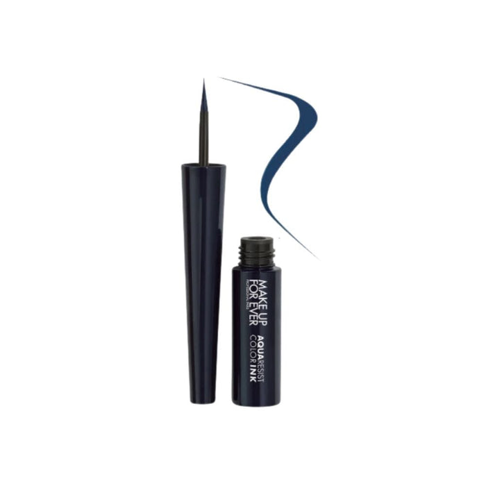 Make Up For Ever Aqua Resist Color Ink Eyeliner Matte Midnight with swatch