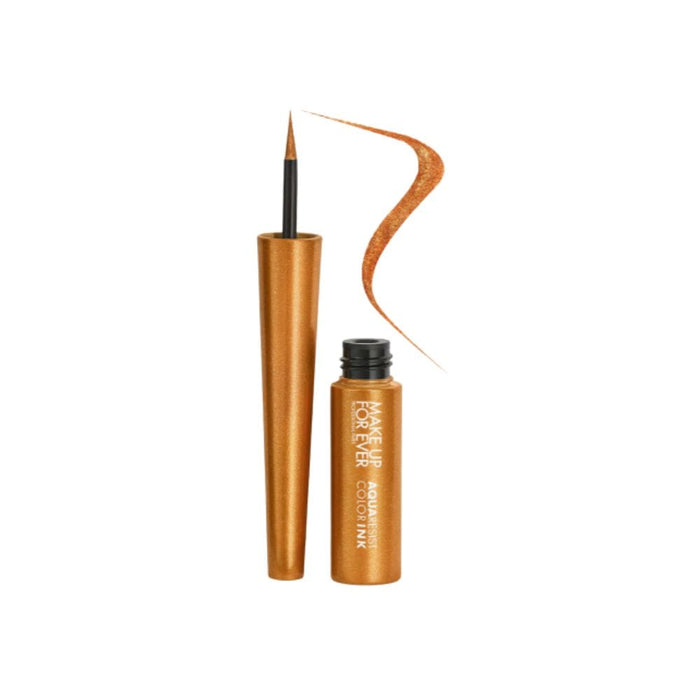 Make Up For Ever Aqua Resist Color Ink Eyeliner Matte Copper Lava with swatch