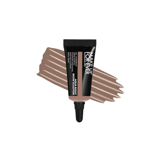 Make Up For Ever Aqua Resist Brow Sculptor 15 Neutral Blonde with Swatch behind it