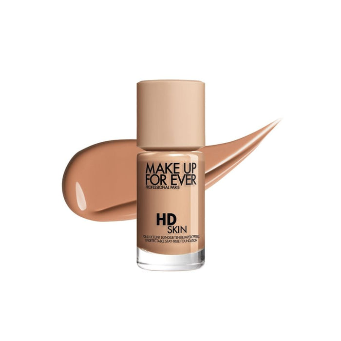 MUFE HD Skin Undetectable Longwear Foundation 2R28 Cool Sand with Swatch behind