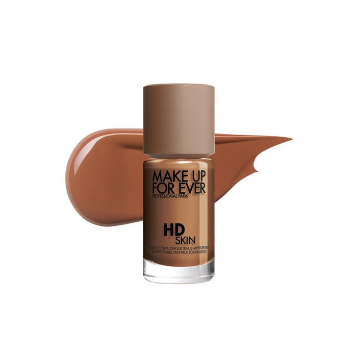 MUFE HD Skin Undetectable Longwear Foundation 4N62 Almond with Swatch behind