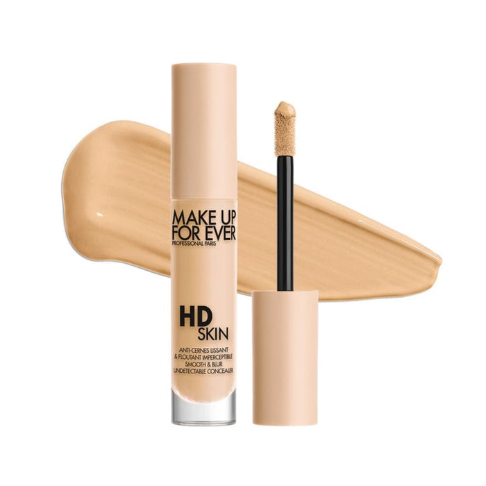 MUFE HD Skin Concealer  1.6Y Cashew with Swatch behind product
