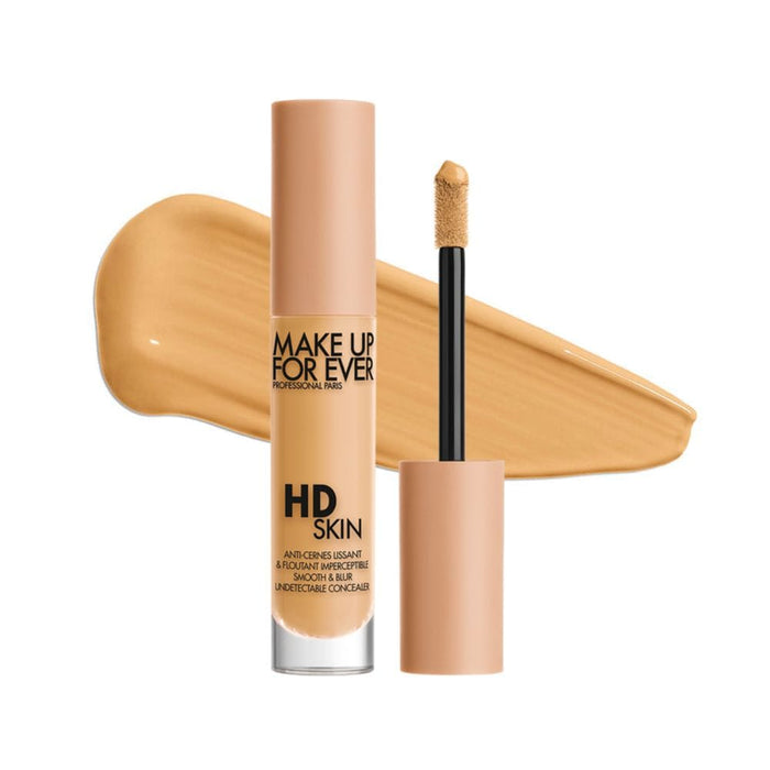 MUFE HD Skin Concealer 2.6Y Camel with Swatch behind product