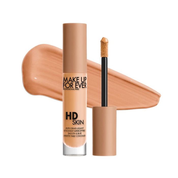 MUFE HD Skin Concealer 3.3R Pecan with Swatch behind product