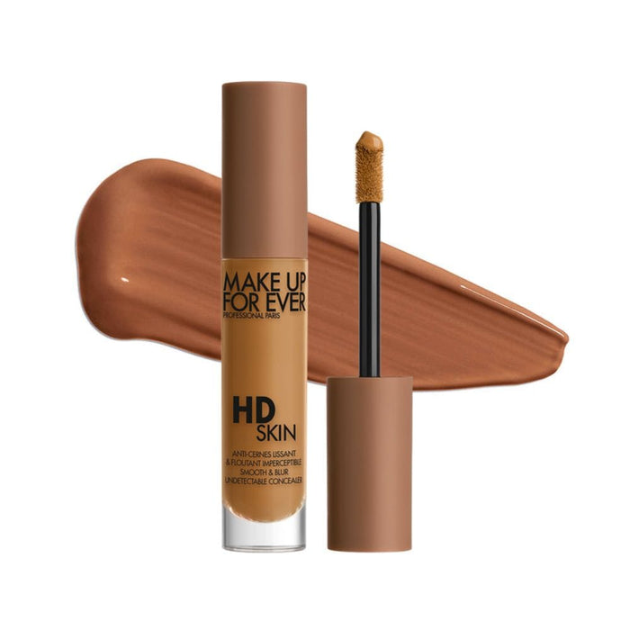 MUFE HD Skin Concealer 4.2N Coffee with Swatch behind product