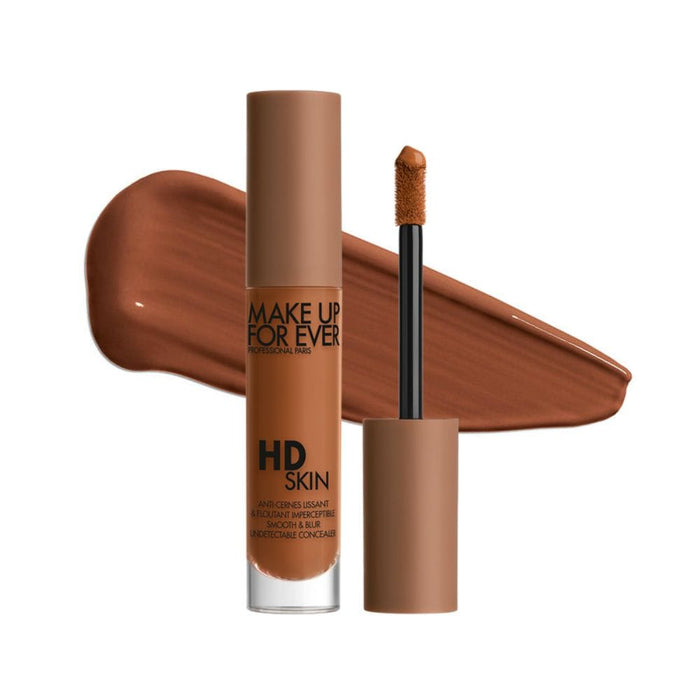 MUFE HD Skin Concealer 4.3R Espresso with Swatch behind product