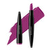 MUFE Rouge Artist Lipstick 214 Dashing Plum with Swatch behind product and cap