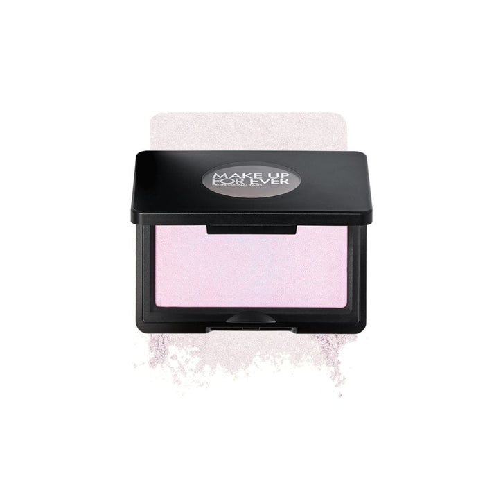 Make Up For Ever Artist Highlighter Powder H120 Bouncy Lilac with Swatch behind it