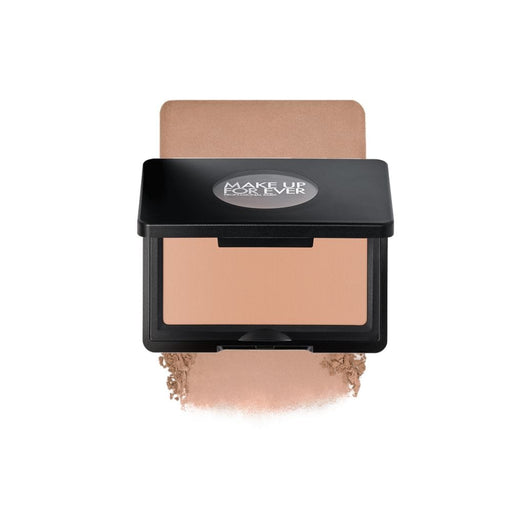 MUFE Artist Sculpt Contour Powder S400 Precious Latte with Swatch behind product
