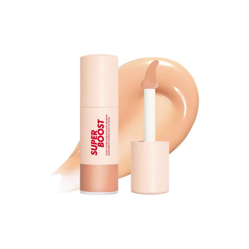 Make Up For Ever Super Boost Lip Gloss 04 Latte Glaze with swatch