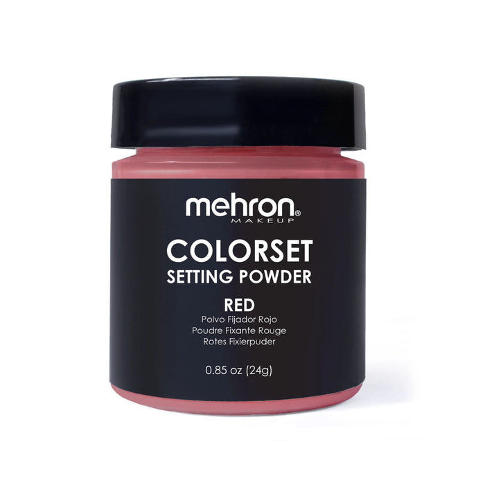 Mehron Colorset Setting Powder Red 0.85oz shaker jar