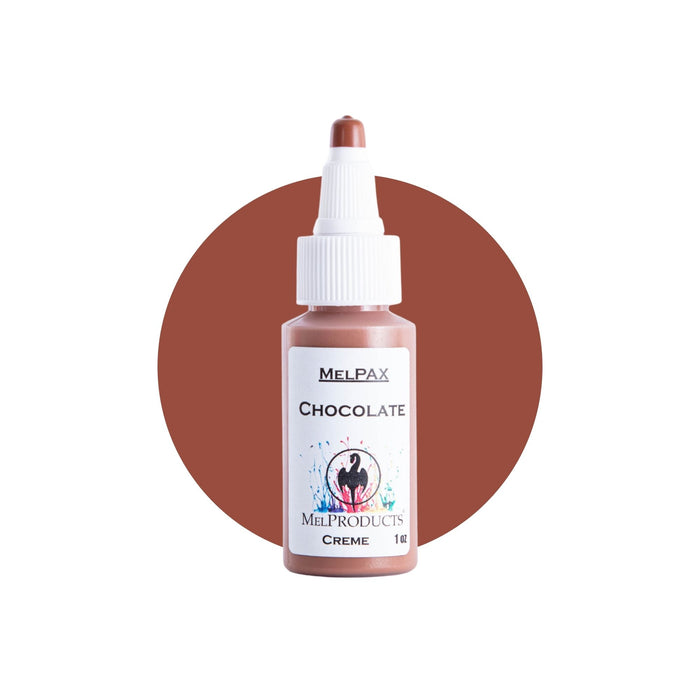 Mel Products Creme MelPax 1oz Chocolate with swatch