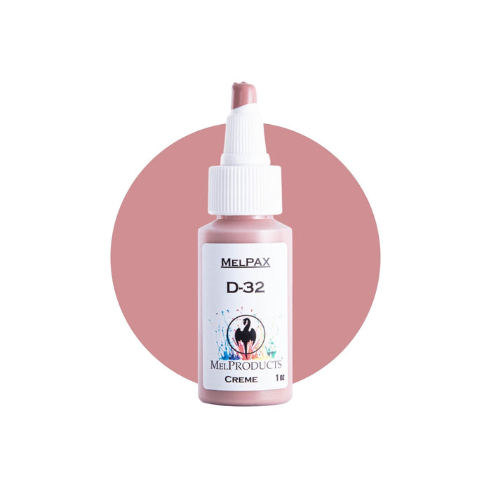 Mel Products Creme MelPax 1oz D-32 with swatch