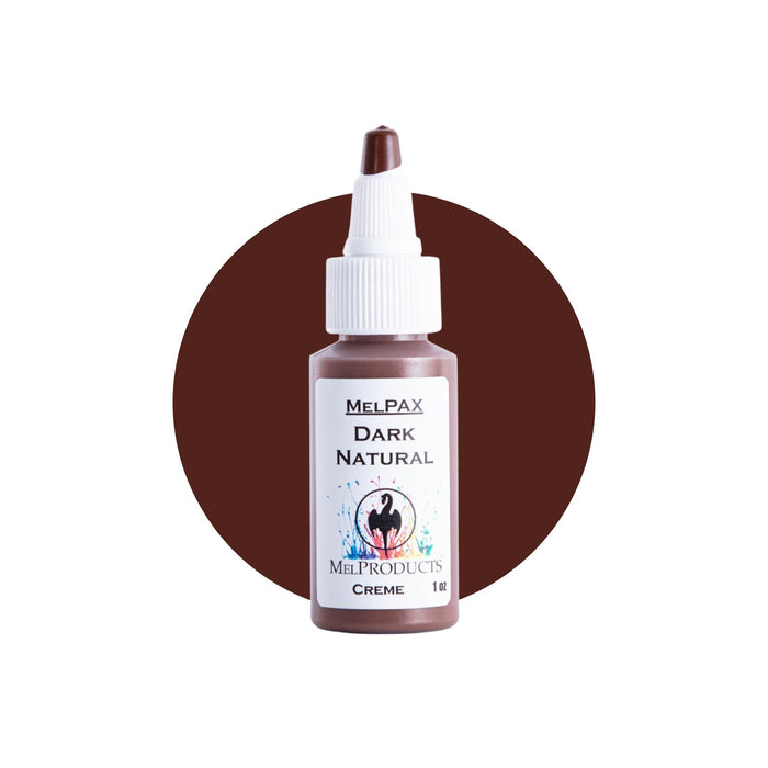 Mel Products Creme MelPax 1oz Dark Natural with swatch