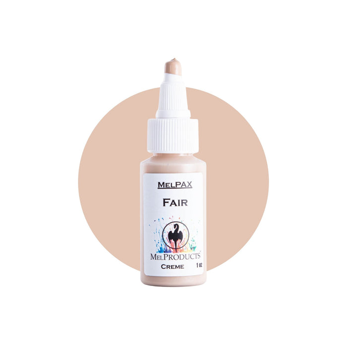 Mel Products Creme MelPax 1oz Fair with swatch