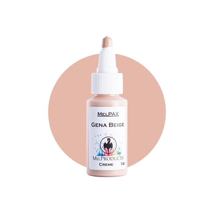 Mel Products Creme MelPax 1oz Gena Beige with swatch
