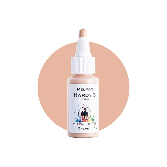 Mel Products Creme MelPax 1oz Hardy 3 (TH-3) with swatch