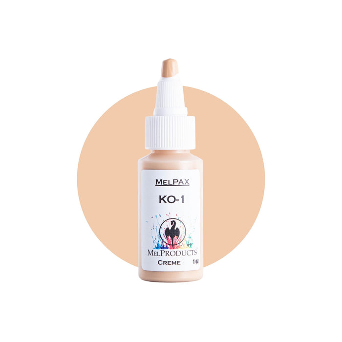 Mel Products Creme MelPax 1oz KO-1 with swatch