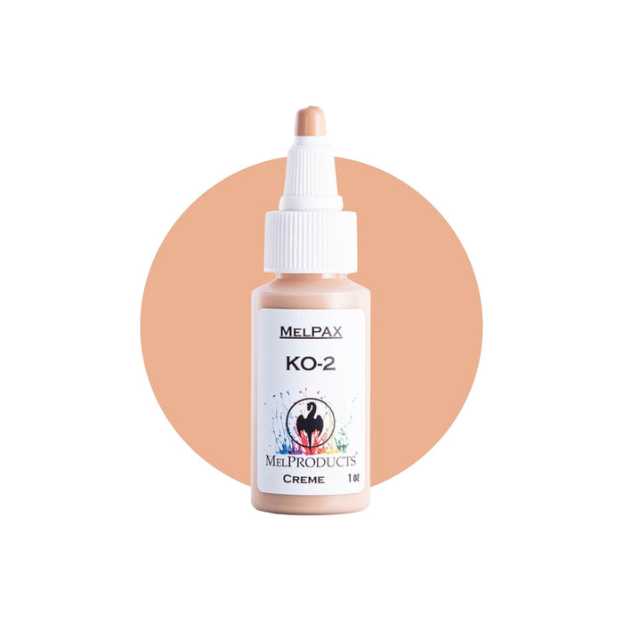 Mel Products Creme MelPax 1oz KO-2 with swatch