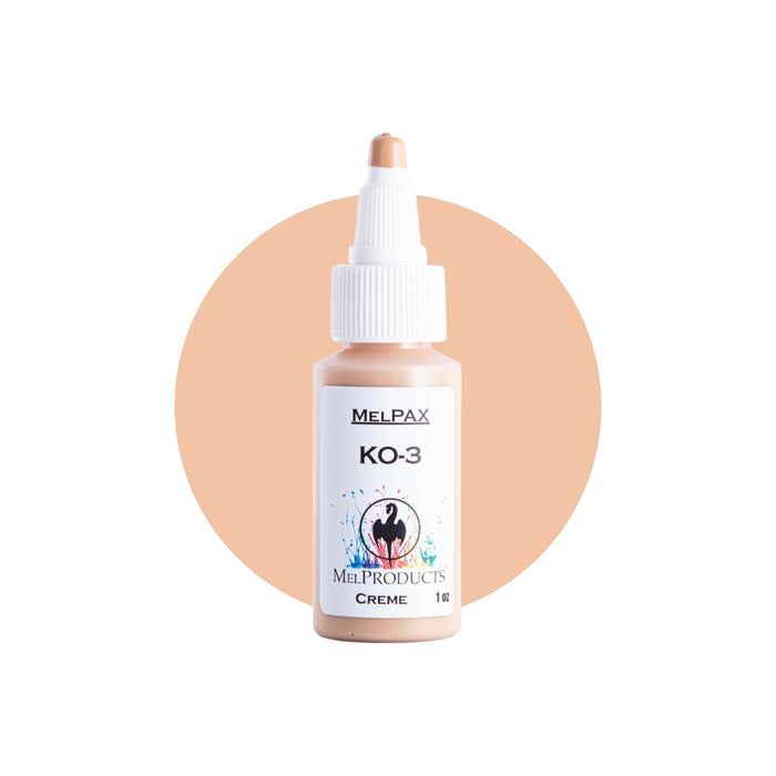 Mel Products Creme MelPax 1oz KO-3 with swatch