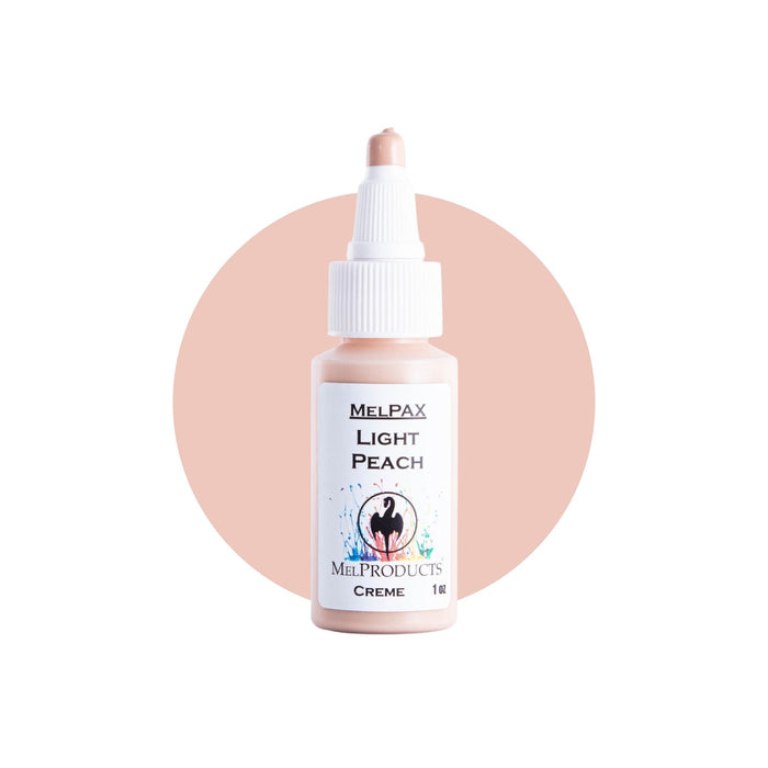 Mel Products Creme MelPax 1oz Light Peach with swatch