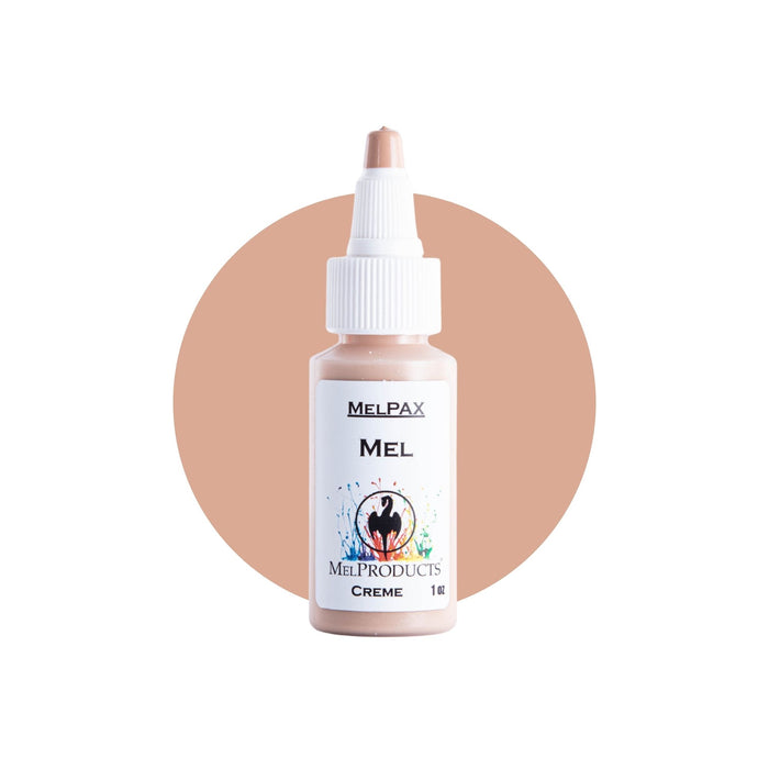 Mel Products Creme MelPax 1oz MEL with swatch