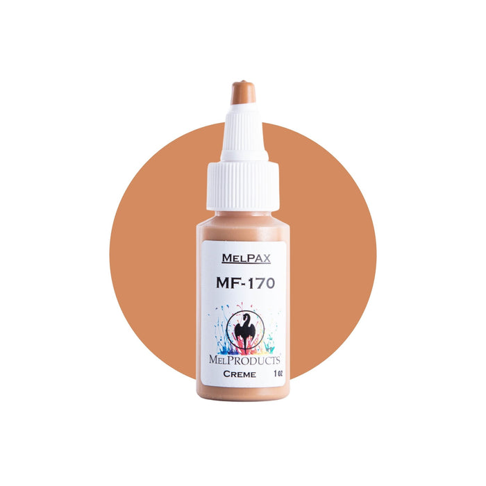 Mel Products Creme MelPax 1oz MF-170 with swatch