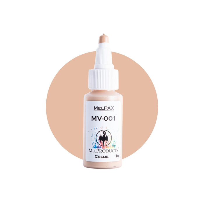 Mel Products Creme MelPax 1oz MV-001 with swatch