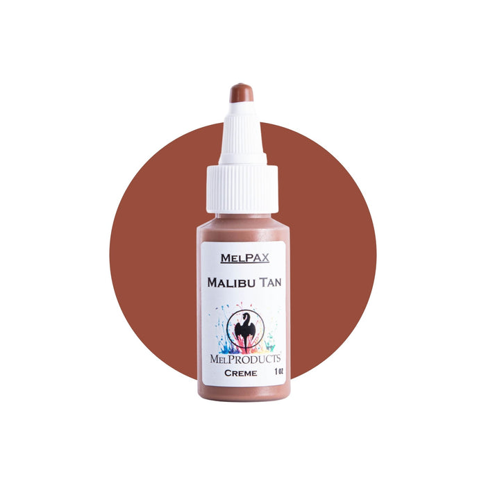 Mel Products Creme MelPax 1oz Malibu Tan with swatch