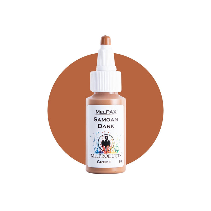 Mel Products Creme MelPax 1oz Samoan Dark with swatch