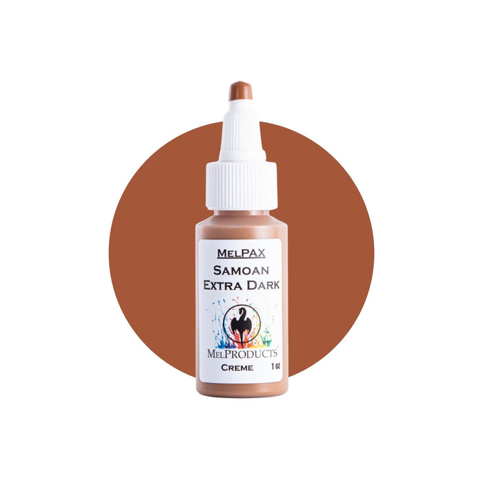 Mel Products Creme MelPax 1oz Samoan Extra Dark with swatch