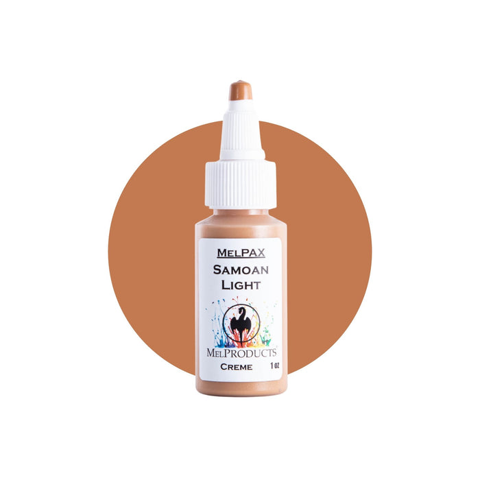 Mel Products Creme MelPax 1oz Samona Light with swatch